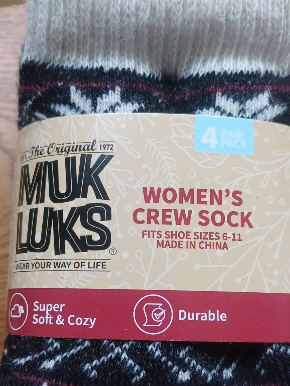NEW MUK LUKS CREW SOCKS